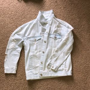 Denim ripped jacket